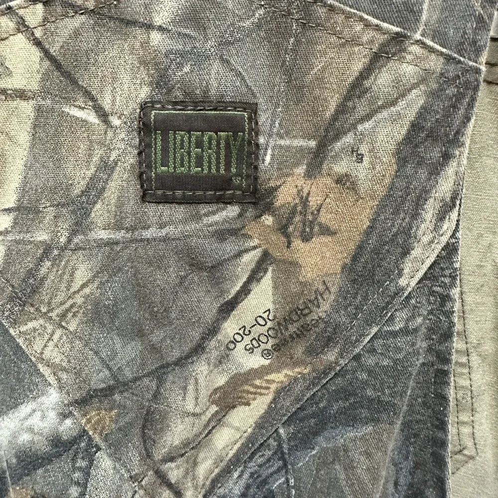 Vintage Liberty Real Tree Hardwoods Camo Overalls Hunting Fishing 42 x 31
